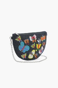 Butterfly Embellished Crossbody Bag