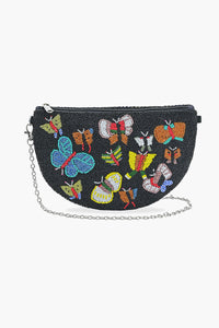 Butterfly Embellished Crossbody Bag