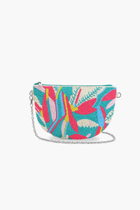 Tropical Paradise Embellished Crossbody Bag