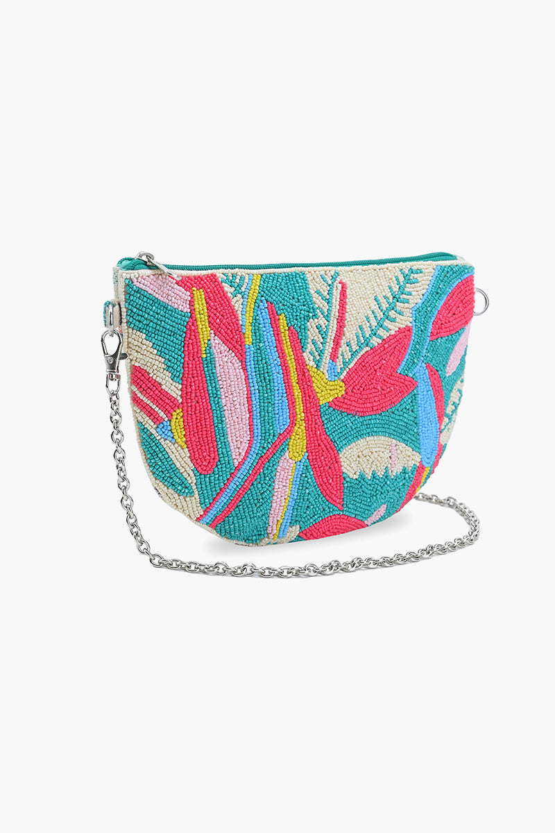 Tropical Paradise Embellished Crossbody Bag