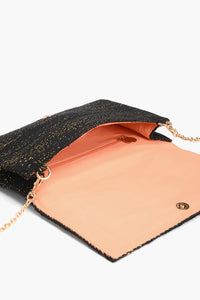 Golden Flamenco Beaded Clutch