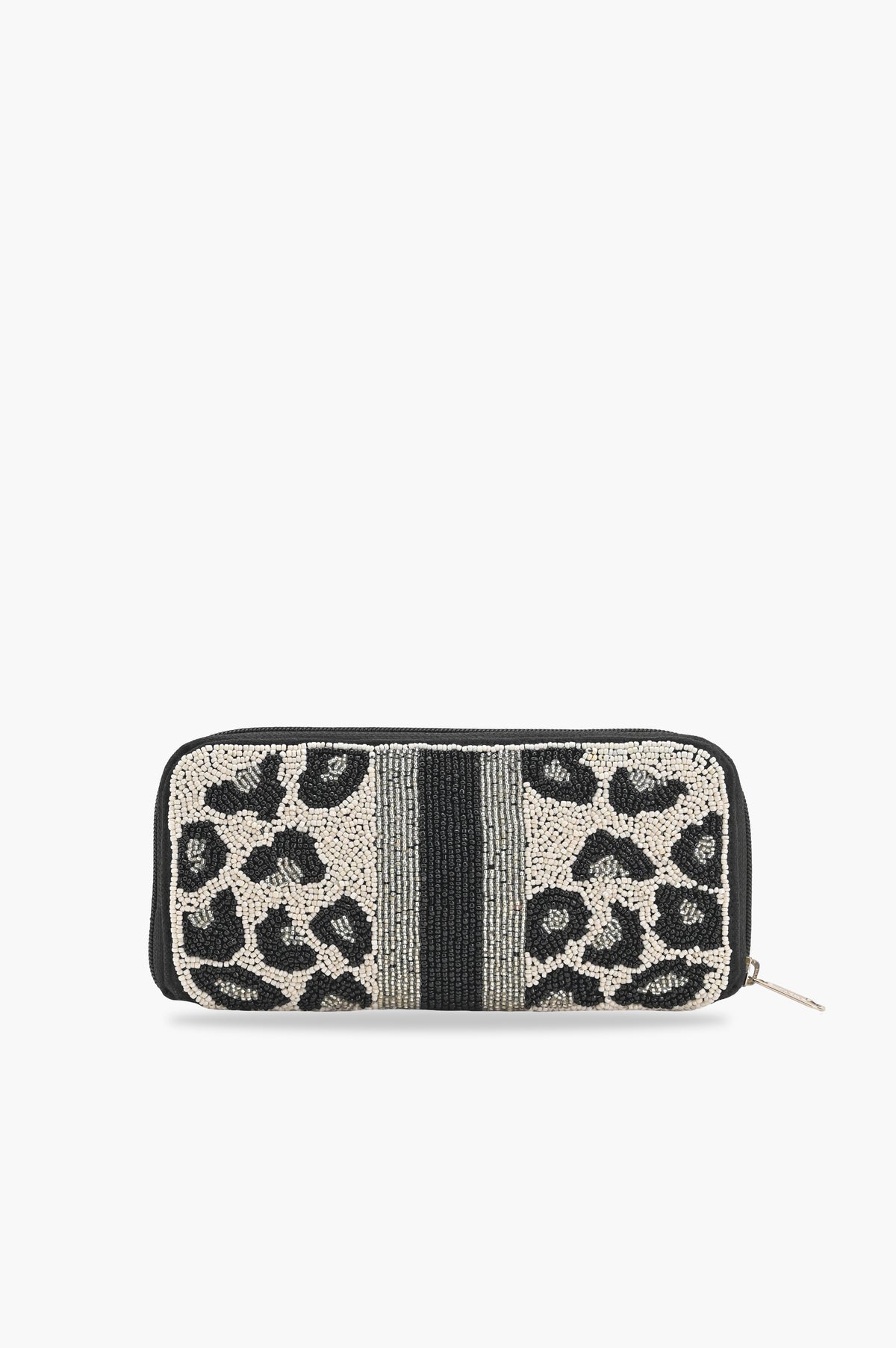 Buzzy Charm Beaded Zip Wallet