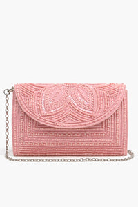 Crystal Rose Embellished Clutch