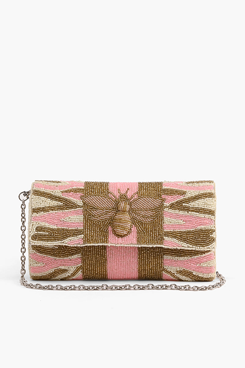 Blossom Buzz Pink Bee Clutch