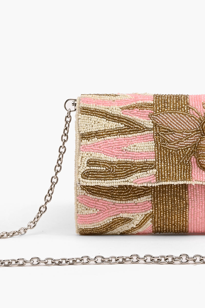 Blossom Buzz Pink Bee Clutch