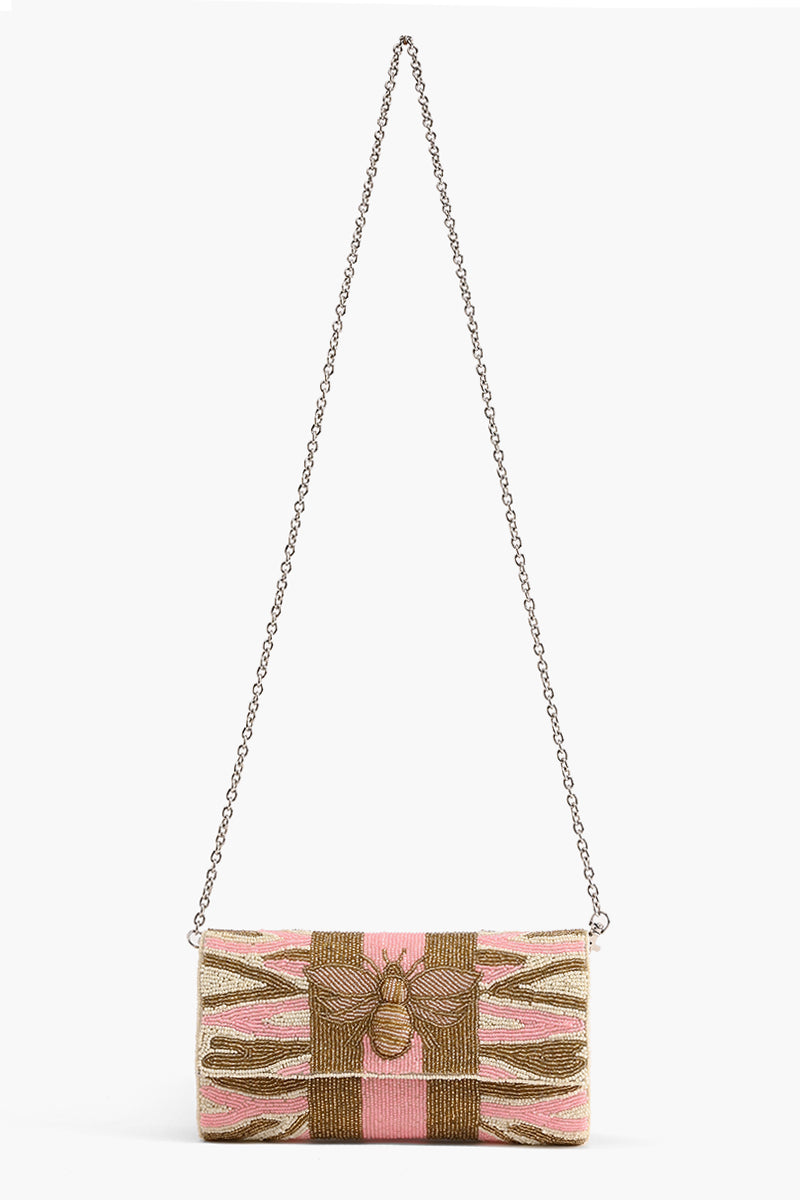 Blossom Buzz Pink Bee Clutch