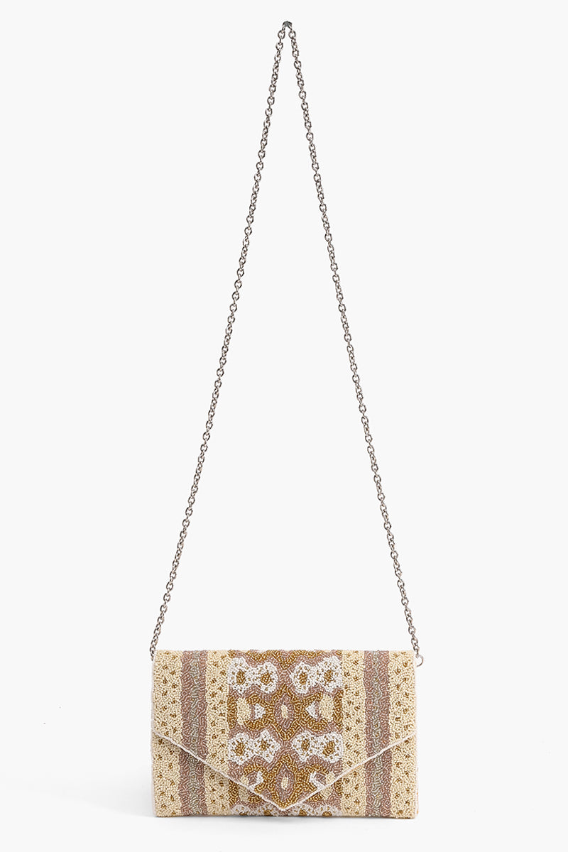 Beige Glamour Clutch