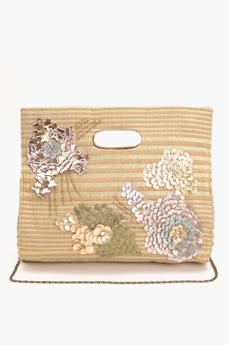 Cutout Chic Beige Clutch