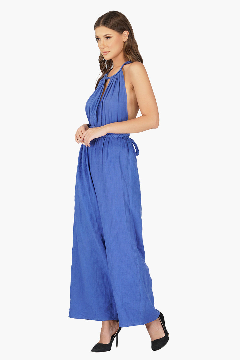 The Nautical Blue Cotton Jumpsuit