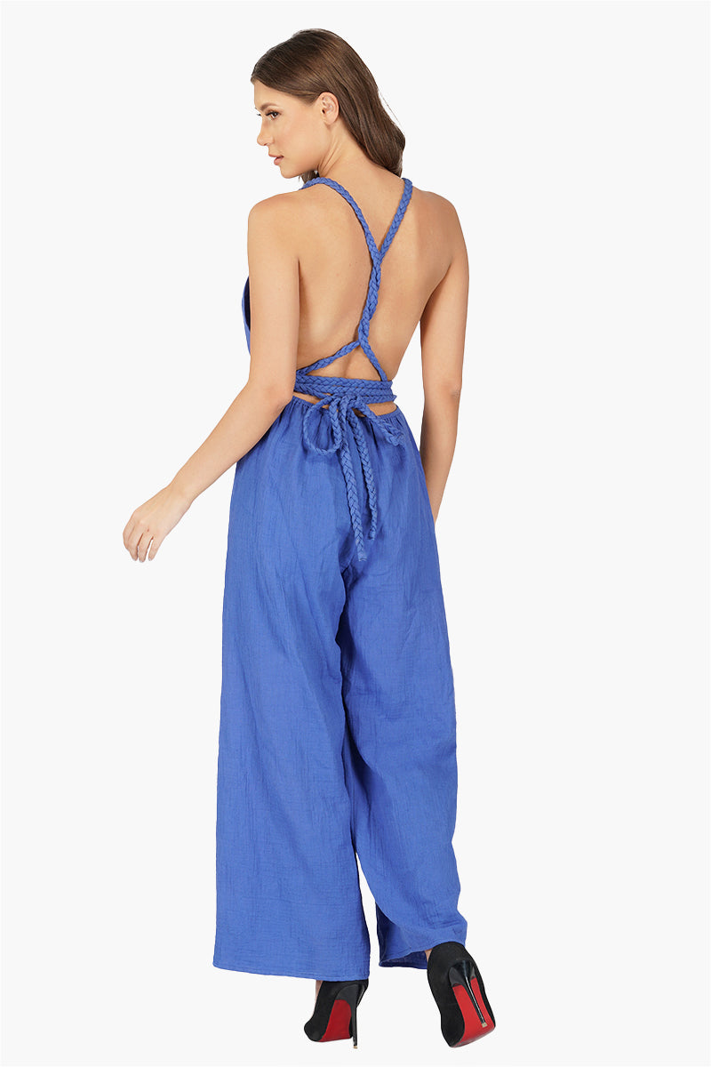 The Nautical Blue Cotton Jumpsuit