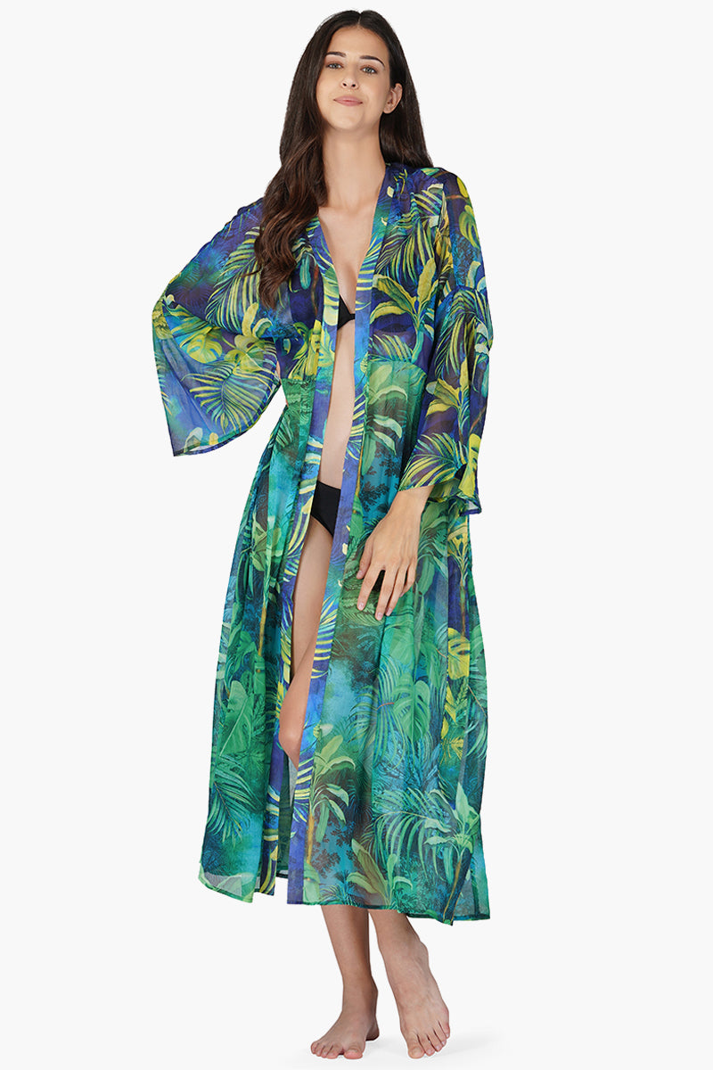 Verde Vista Tropical Maxi Dress