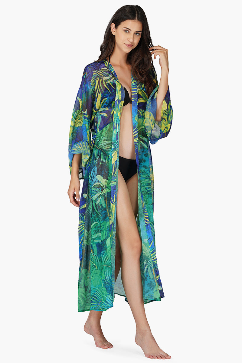 Verde Vista Tropical Maxi Dress