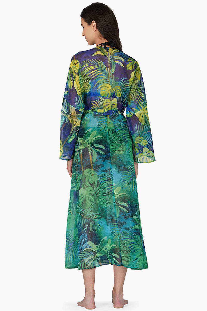 Verde Vista Tropical Maxi Dress