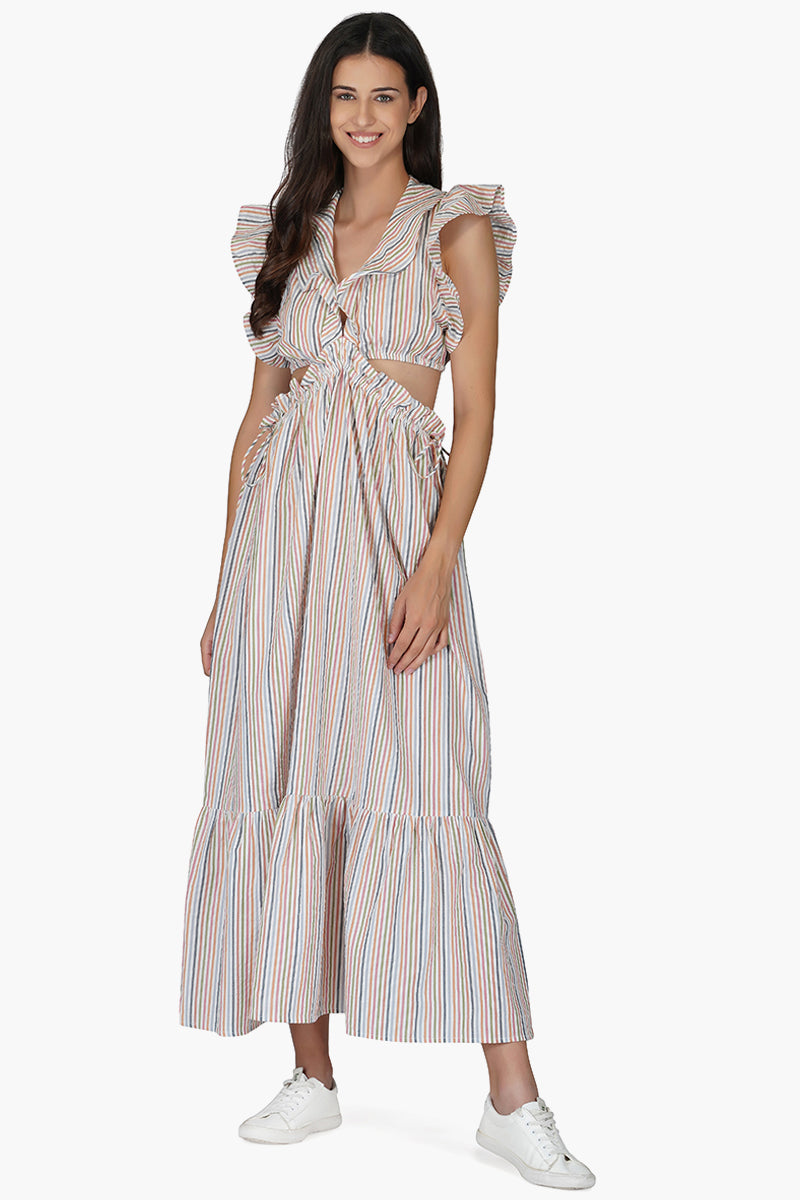 Mystic Serenade Printed Maxi Dress