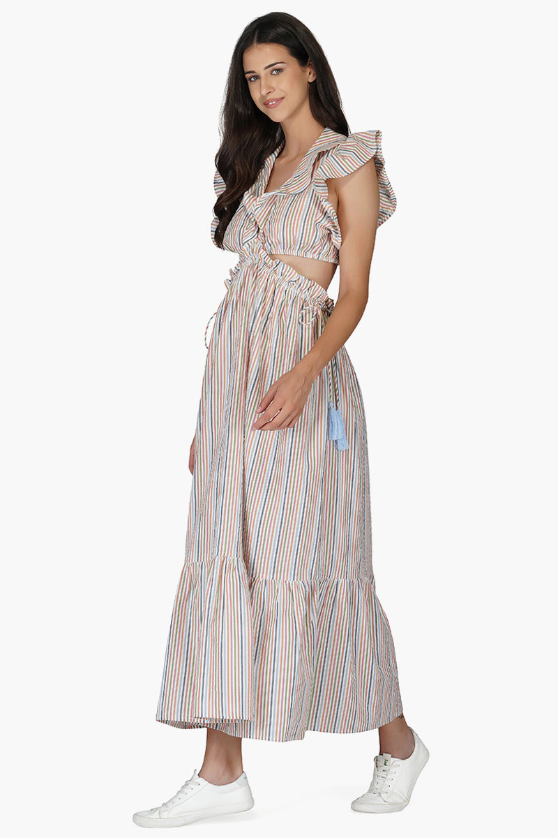 Mystic Serenade Printed Maxi Dress