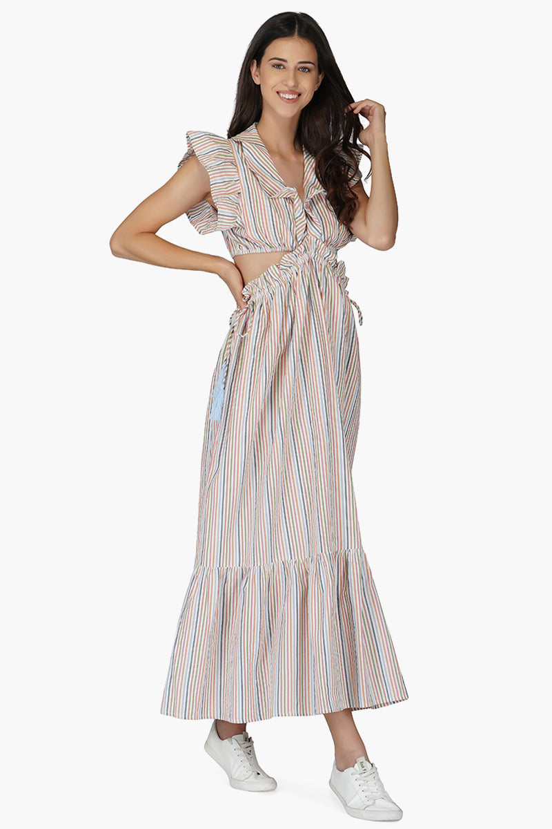 Mystic Serenade Printed Maxi Dress