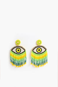 Sunny Lime Evil Eyea Earrings