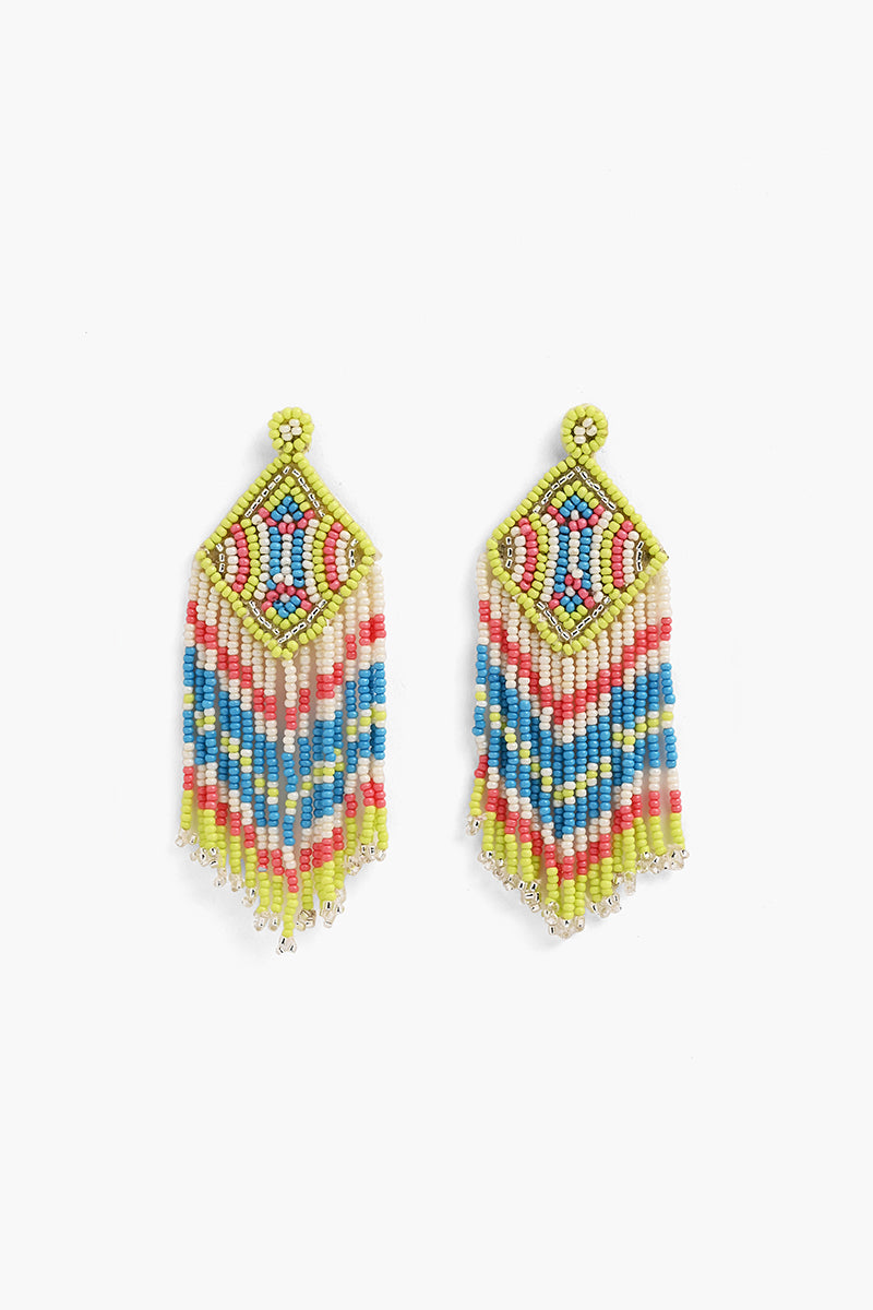 Neon Lights Beaded Earrings