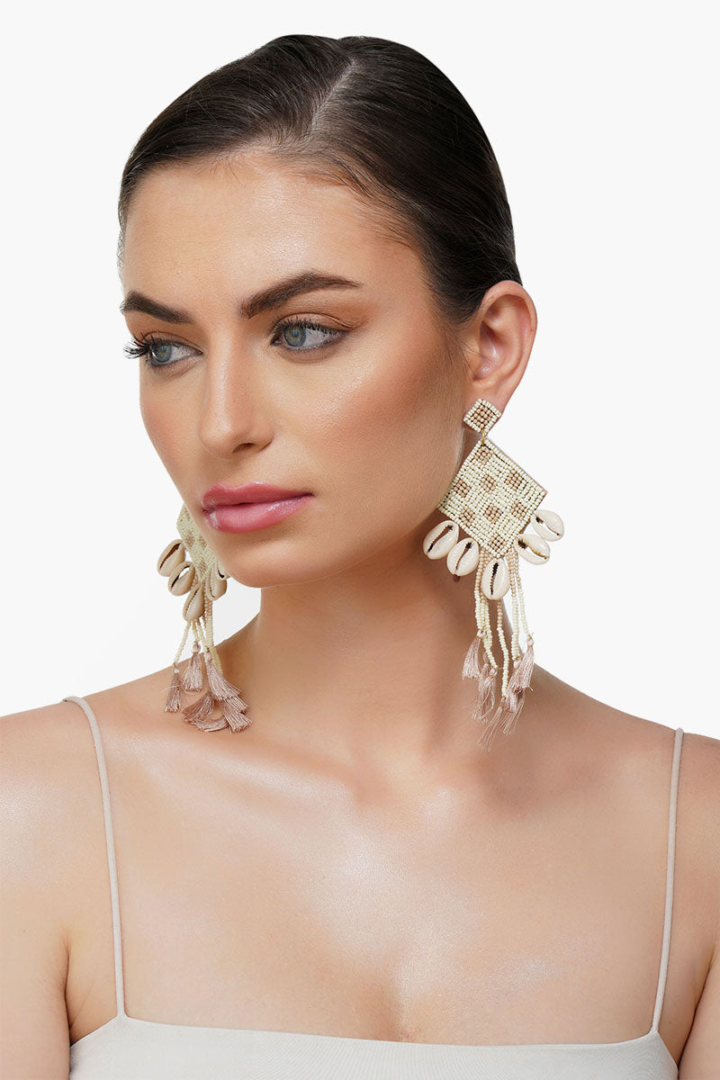 Sea Shells Tassel Earrings