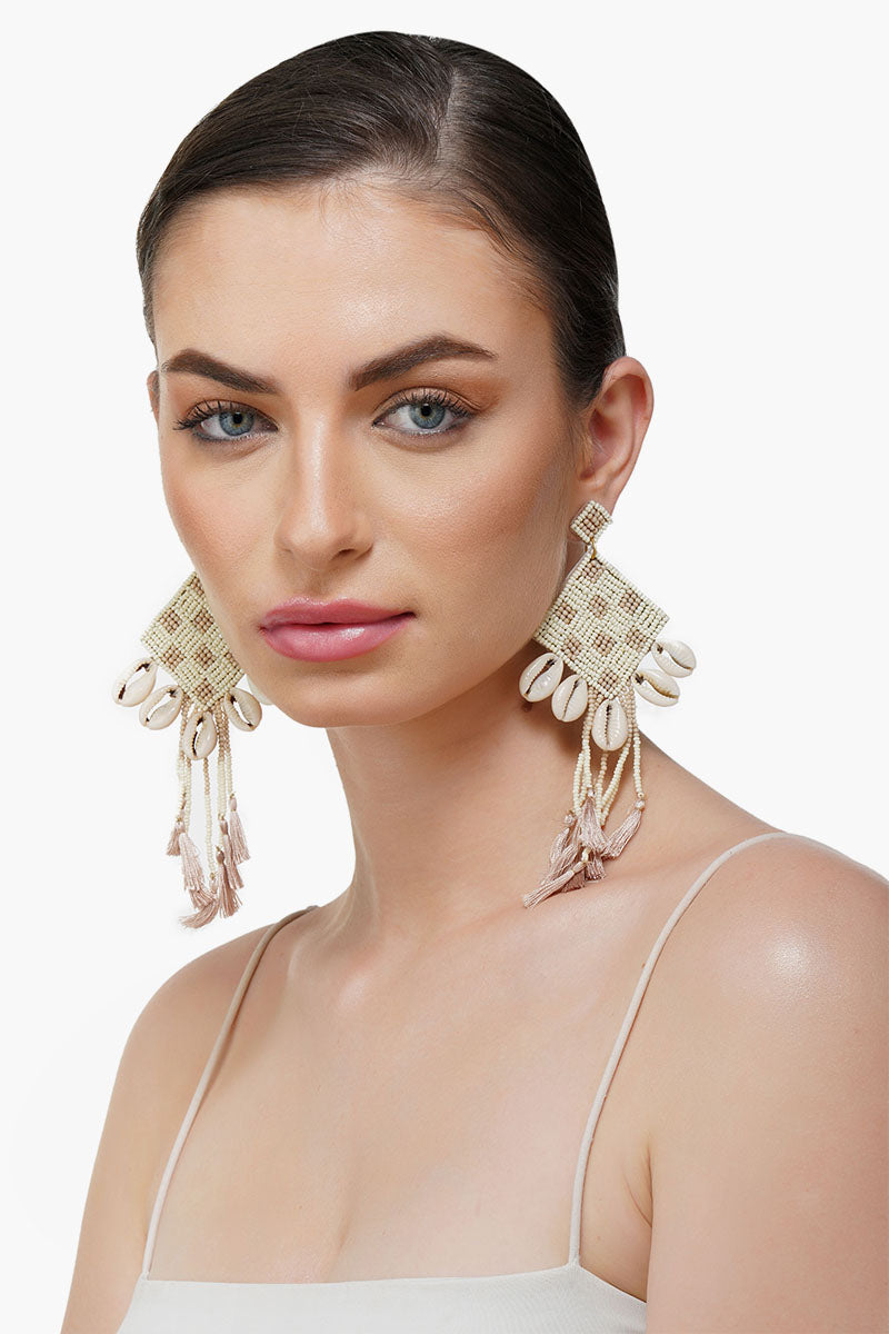 Sea Shells Tassel Earrings