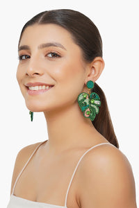 Tropical Palms Drop Earrings