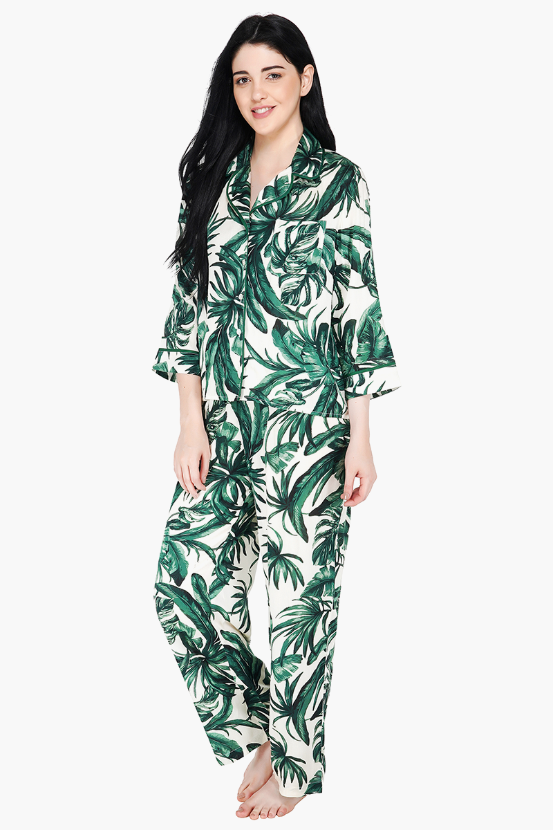 Tropical Printed Loungewear Set