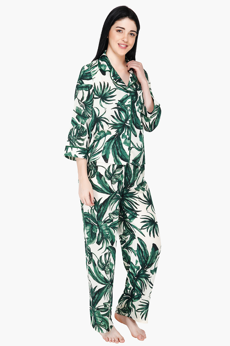 Tropical Printed Loungewear Set