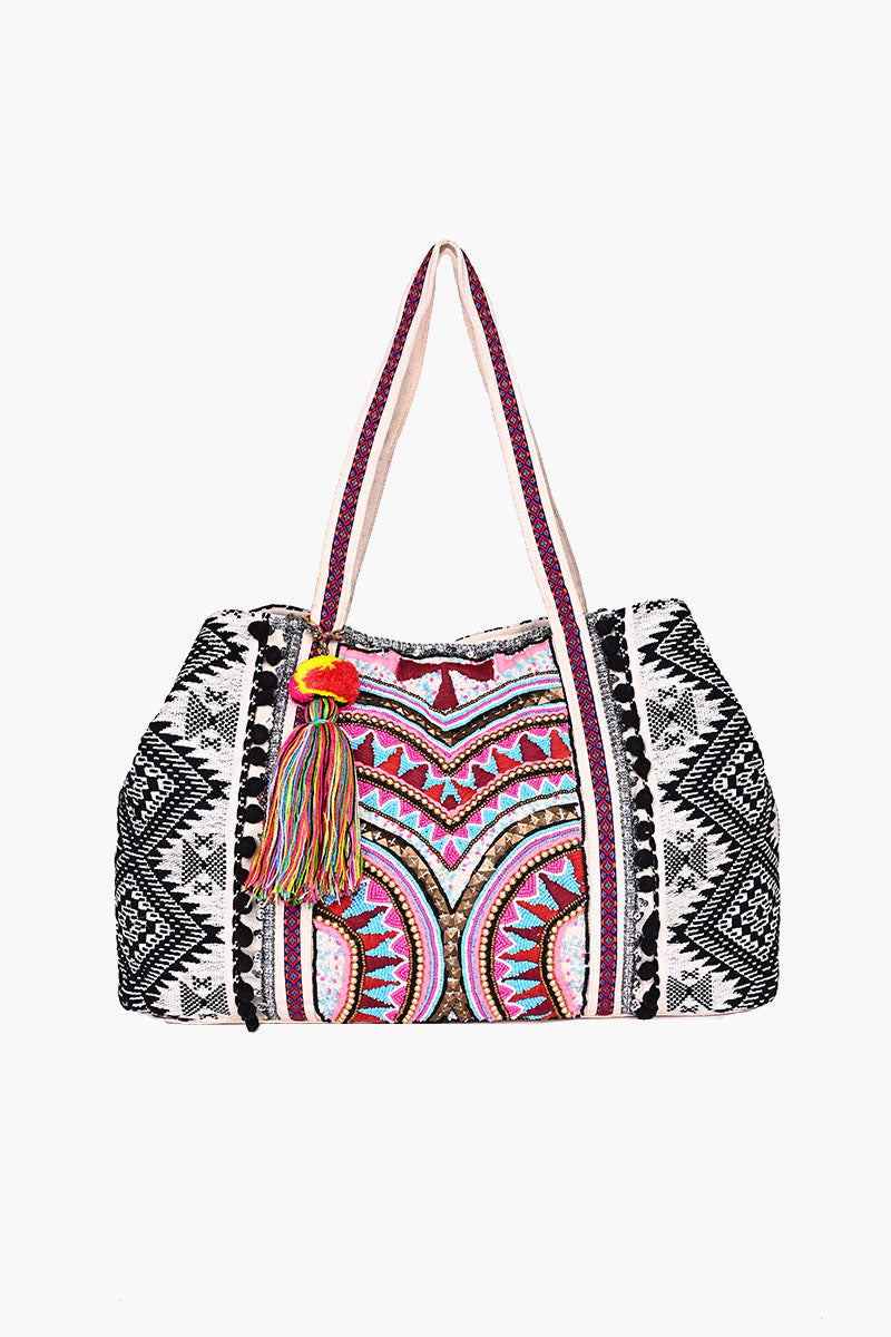 Multicolor Cotton Multi Purpose Tote Bag