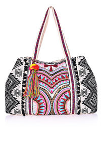 Multicolor Cotton Multi Purpose Tote Bag