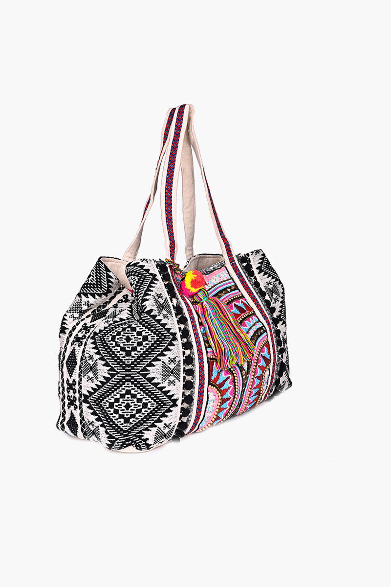 Multicolor Cotton Multi Purpose Tote Bag