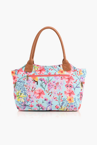 Summer Floral Printed Blue Handbag