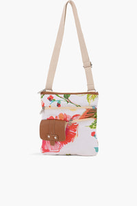 Watercolor Floral Printed Crossbody Bag