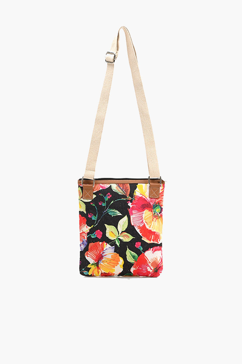 Dark Floral Crossbody Bag