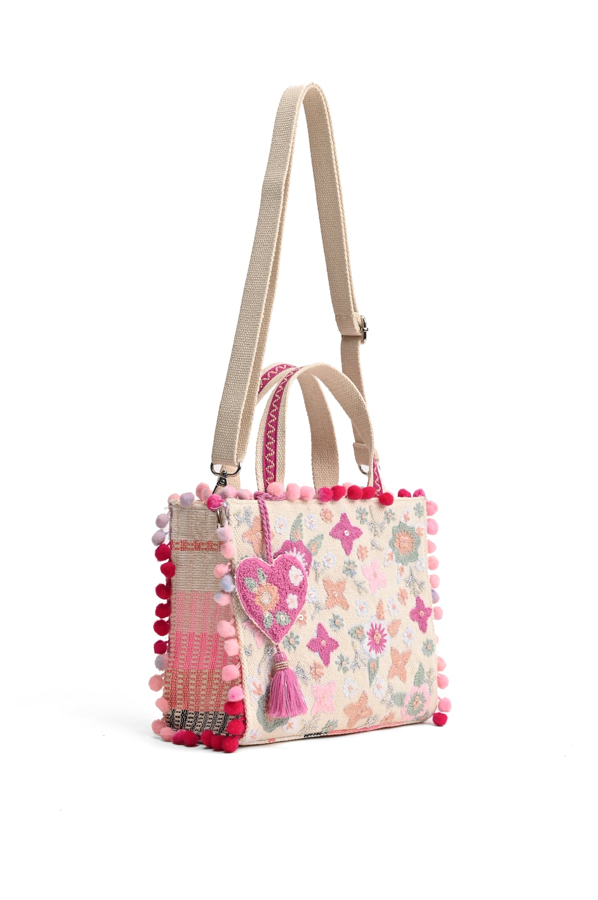 Whimsical Beige Mini Tote Bag