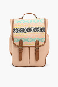 Jacquard Beige Laptop Backpack