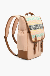 Jacquard Beige Laptop Backpack