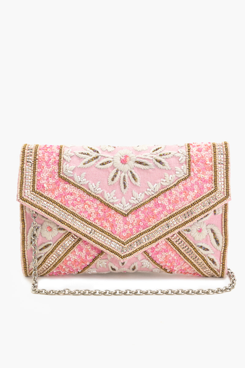 Pink Paradise Envelope Clutch