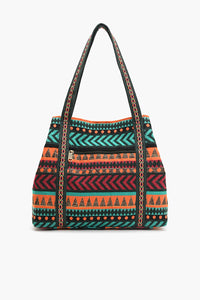 Vibrant Orange & Turquoise Tote Bag