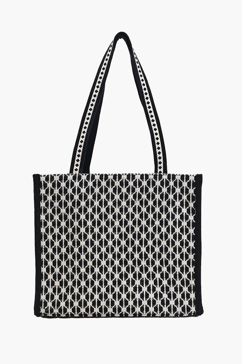 Classic Tote Bag Geometric Gem Structured