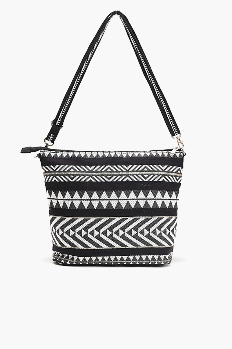 Geometric Charm Messenger Bag