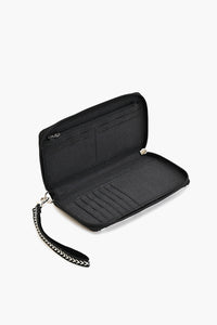 Geometric Charm Wallet - Black