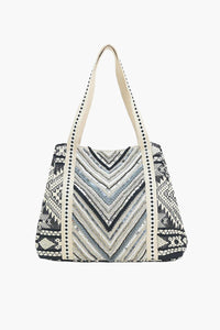 Bohemian Embellished Tote Bag - Black