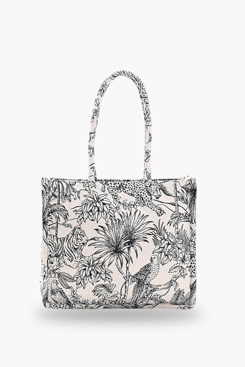 Jungle Jamboree Structured Tote Bag