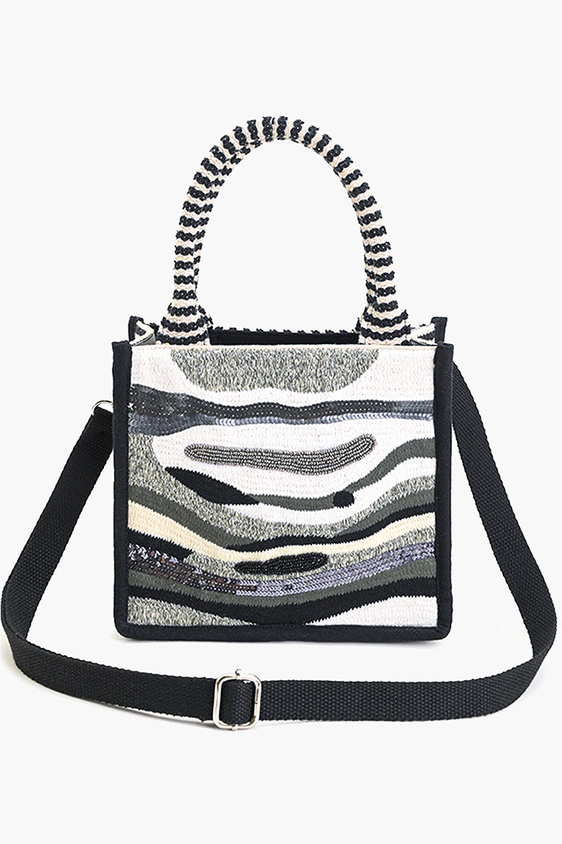 Charcoal Chic Evening Mini Tote