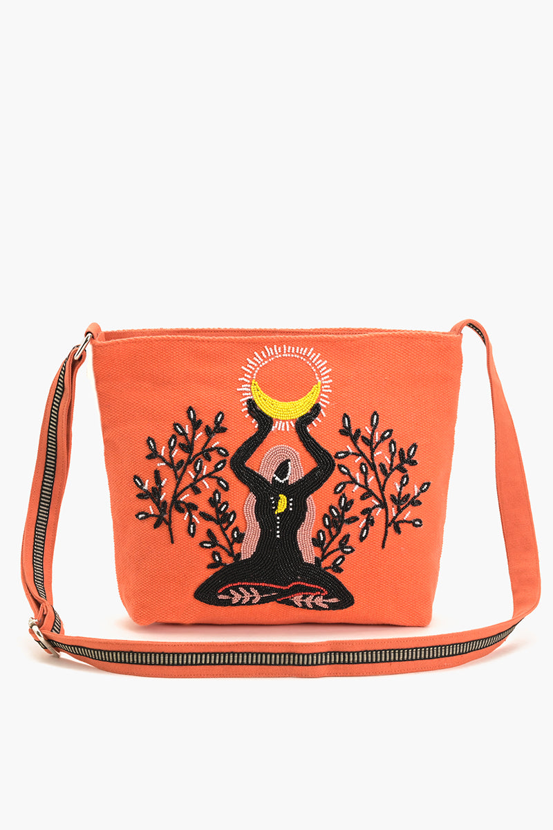 Orange Bliss Yoga Messenger Bag