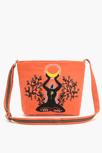 Orange Bliss Yoga Messenger Bag