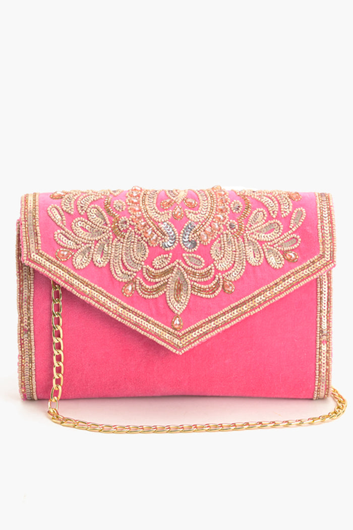 Regal Radiance Clutch - Pink