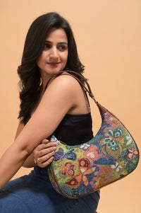 Floral Tapestry Shoulder Bag - Multi