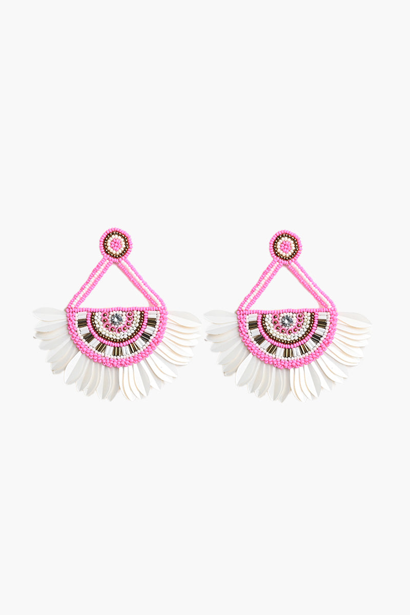 White Sunflower Chandbali Earring