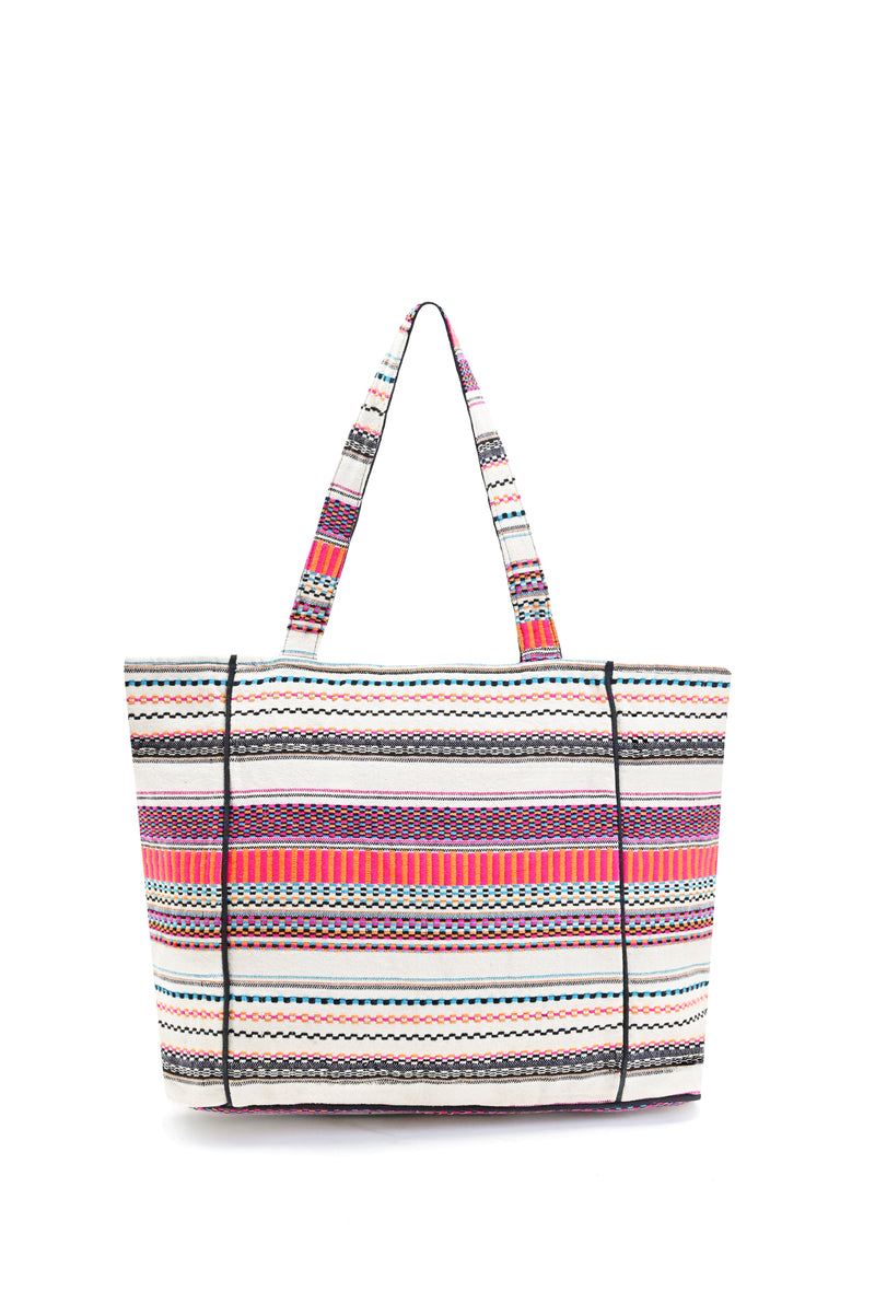 Boho Girl Vibrant Jacquard Tote Bag